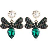 2 Pairs Boho Butterfly Exaggerated Earrings(Green)