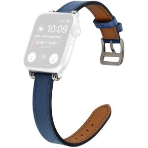 Single Circle 14mm with Beads Style Leather Replacement Strap Watchband For Apple Watch Series 6 & SE & 5 & 4 40mm / 3 & 2 & 1 38mm(Blue)