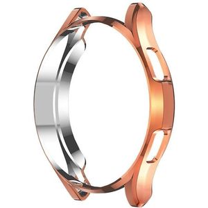 For Samsung Galaxy Watch4 Classic 46mm Electroplating Hollow Half-pack TPU Protective Case(Rose Gold)