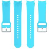 For Samsung Galaxy Watch 5 44mm Official Silicone Silver Round Buckle Watch Band(Sky Blue)