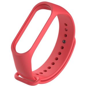 Bracelet Watch Silicone Rubber Wristband Wrist Band Strap Replacement for Xiaomi Mi Band 3(Red)