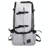 Ventilated And Breathable Washable Pet Portable Backpack  Size: XL(Light Grey)