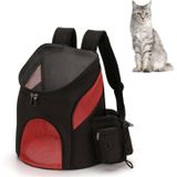 Go Out Portable Foldable Pet Cat and Dog Carry Backpack  Size:S (Black  Red)