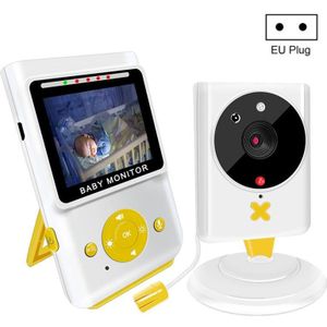 855P 2 4 inch draadloze gele babyfoon voor thuis met babybewakingscamera (EU-stekker)