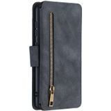 For Samsung Galaxy A71 Detachable Frosted Magnetic Horizontal Flip Leather Case with Card Slots & Holder & Zipper Wallet & Photo Frame(Black Blue)