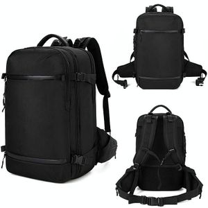 Ozuko 8983 Men Outdoor Waterproof Backpack Multi-Function Student Computer Travel Bag  Size: 20 inch(with Waist Bag)(Black)