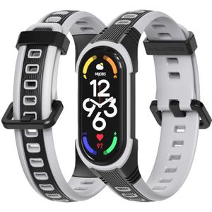 Voor Xiaomi Mi Band 7/7 NFC MIJOBS Unibody Tweekleurige siliconen horlogeband