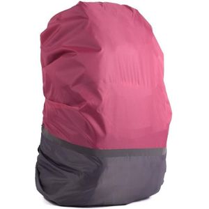 2 PCS Outdoor Mountaineering Color Matching Luminous Backpack Rain Cover  Size: S 18-30L(Gray + Pink)