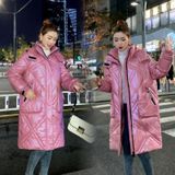 Glanzende losgemalen jas (kleur: roze maat: XL)
