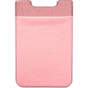 4 PCS Stretch Lycra Mobile Phone Back Sticker Card Holder Phone Back Wallet Bus Bank Card Holder(Pink)