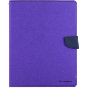 MERCURY GOOSPERY FANCY DIARY for iPad 4 / 3 / 2 Cross Texture Leather Case with Holder & Card slots & Wallet (Purple)