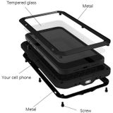 LOVE MEI metalen schokbestendige waterdichte stofdichte beschermende telefoonhoes voor iPhone 13 Pro Max (wit)