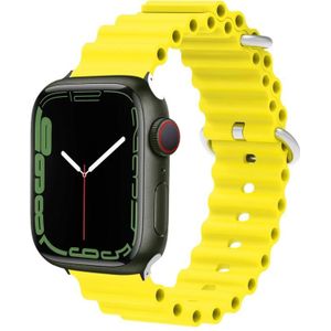 Oceaan siliconen metalen hoofd horlogeband voor Apple Watch Series 8 & 7 41 mm / SE 2 & 6 & SE & 5 & 4 40 mm / 3 & 2 & 1 38 mm