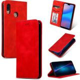 Retro Skin Feel Business Magnetic Horizontal Flip Leather Case for Huawei P20 Lite(Red)