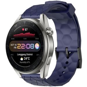 Voor Huawei Watch 3 Pro Nieuwe 22 mm voetbalpatroon Effen kleur siliconen horlogeband