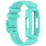 For Fitbit Ace 3 Silicone Integrated Replacement Strap Watchband(Lake Blue)