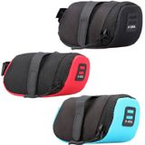 3 Color Nylon Bicycle Bag Bike Waterproof Storage Saddle Bag Cycling Tail Rear Pouch Bag(Red)