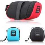 3 Color Nylon Bicycle Bag Bike Waterproof Storage Saddle Bag Cycling Tail Rear Pouch Bag(Red)