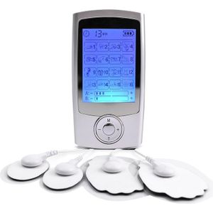 16 Mode Digital Electronic Pulse Massager Muscle Stimulator Pain Relief Machine(Silver)