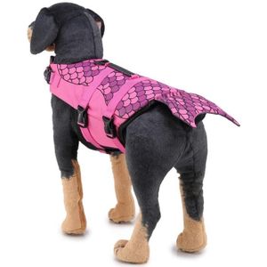 Dog Supplies Pet Swimwear Life Jackets  Size: M(JSY04 Rose Red)