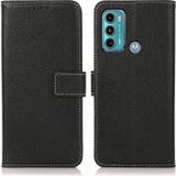 For Motorola Moto G40 Fusion Litchi Texture PU + TPU Horizontal Flip Leather Case with Holder & Card Slots & Wallet(Black)