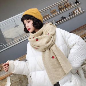 Winter Students All-Match Knitting Thickening Warm Small Fresh Scarf  Size:210 x 40cm(Beige)