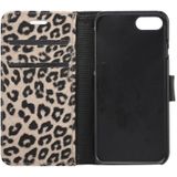 For  iPhone 8 & 7  Leopard Pattern Horizontal Flip Leather Case with Holder & Card Slots & Wallet(Brown)