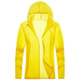 Lovers Hooded Outdoor Windproof And UV Proof Sun Proof Clothes (Color:Yellow Size:L)