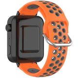 For Xiaomi Watch / Huawei Honor S1 18mm Two Color Sport Wrist Strap Watchband(Orange + Grey)