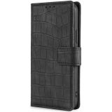 For Huawei P20 Lite 2019 Skin Feel Crocodile Texture Magnetic Clasp Horizontal Flip PU Leather Case with Holder & Card Slots & Wallet(Black)