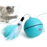 USB oplaadbare LED scrollen Flash Ball kat grappig speelgoed (blauw)