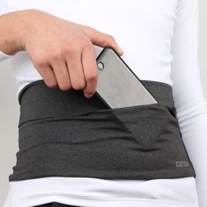Personal Large-capacity Stretch Tablet Pockets Travel Anti-theft Bag Phone Bag Size: L(Grey)