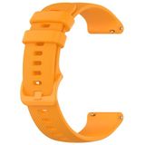 For Polar Ignite 20mm Small Plaid Texture Silicone Wrist Strap Watchband(Amber Yellow)
