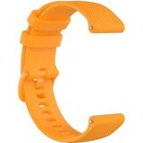 For Polar Ignite 20mm Small Plaid Texture Silicone Wrist Strap Watchband(Amber Yellow)