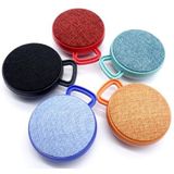 A01L Cloth Texture Round Portable Mini Bluetooth Speaker  Support Hands-free Call & TF Card(Orange)