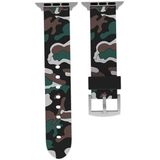For Apple Watch Series 3 & 2 & 1 38mm Fashion Camouflage Pattern Silicone Watch Strap(White)