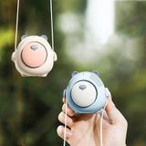 draagbare mini hangende nekventilator cartoon mute handheld lanyard bladloze ventilator