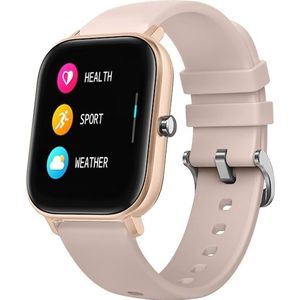 P8 1.4 inch Color Screen Smart Watch IPX7 Waterproof Support Call Reminder /Heart Rate Monitoring/Sleep Monitoring/Blood Pressure Monitoring/Blood Oxygen Monitoring(Gold)