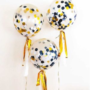 5 PCS 12 inch Colorful Confetti Balloons Wedding Decoration Scene Ornament Balloons