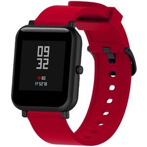 Silicone Glossy Sport Wrist Strap for Huami Amazfit Bip Lite Version 20mm (Red)