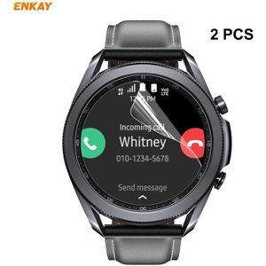 For Samsung Galaxy Watch3 45mm 2 PCS ENKAY Hat-Prince Clear HD PET Screen Protector Film