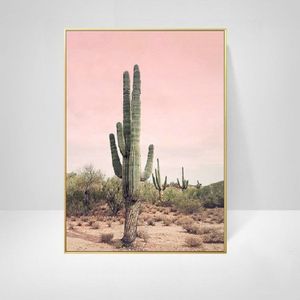 Ocean Landscape Canvas Poster Decoration Home Painting Art Paintings Frameless Painting Core  Size:50x70 cm(Cactus)