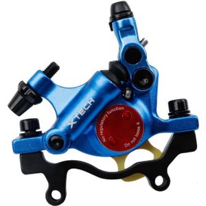ZOOM HB100 Mountain Bike Hydraulic Brake Caliper Folding Bike Cable Pull Hydraulic Disc Brake Caliper  Style:Rear(Blue)