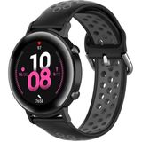 For Huawei Watch GT2 42MM 20mm Clasp Two Color Sport Wrist Strap Watchband(Black + Grey)