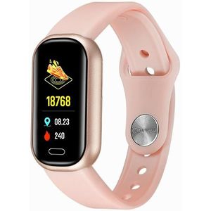 Y16 0.96inch Color Screen Smart Watch IP67 Waterproof Support Bluetooth Call/Heart Rate Monitoring/Blood Pressure Monitoring/Sleep Monitoring(Pink)