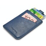 New-Bring Leather Card Holder Ultra-Thin Card Case Driving License Leather Case Anti-RFID Card Case Simple And Compact Wallet(Blue)