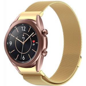 Voor Samsung Galaxy Watch3 41 mm knopstijl Milan magnetische metalen horlogeband