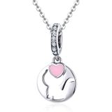 S925 Sterling Silver Cat Pendant DIY Bracelet Necklace Accessories  Style:Pendent + Chain
