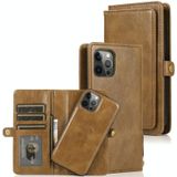 Multiple Card Slots Detachable Magnetic Horizontal Flip Leather Case with Card Slots & Holder & Wallet For iPhone 12 Pro Max(Brown)
