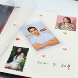 Art Retro DIY Pasted Film Photo Album Family Couple Commemorative Large-Capacity Album  Colour:16 inch Bridge Of Argenteuil(60 White Card Inner Pages)